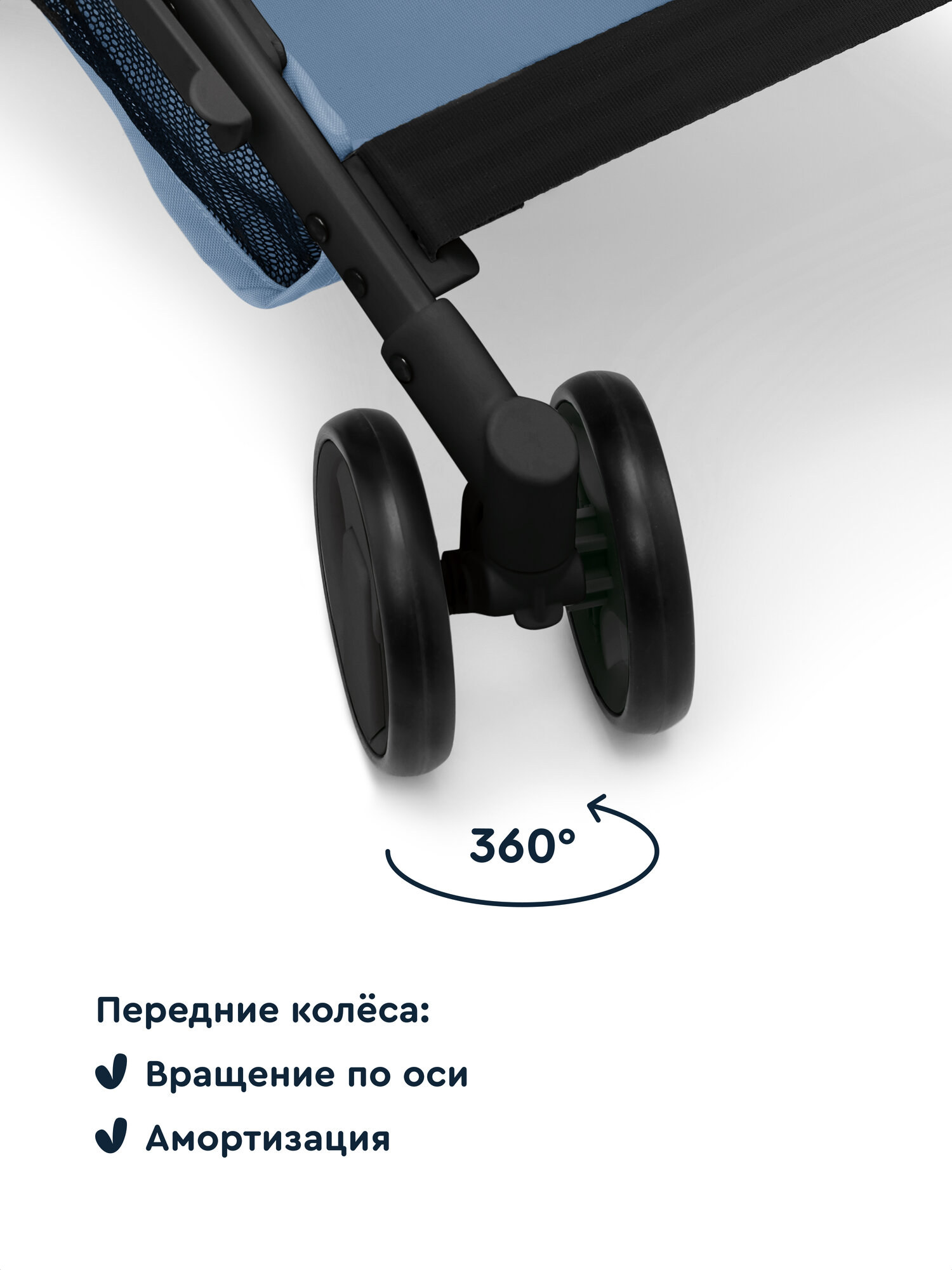 Коляска прогулочная Junion Tinbi синий - фото 18