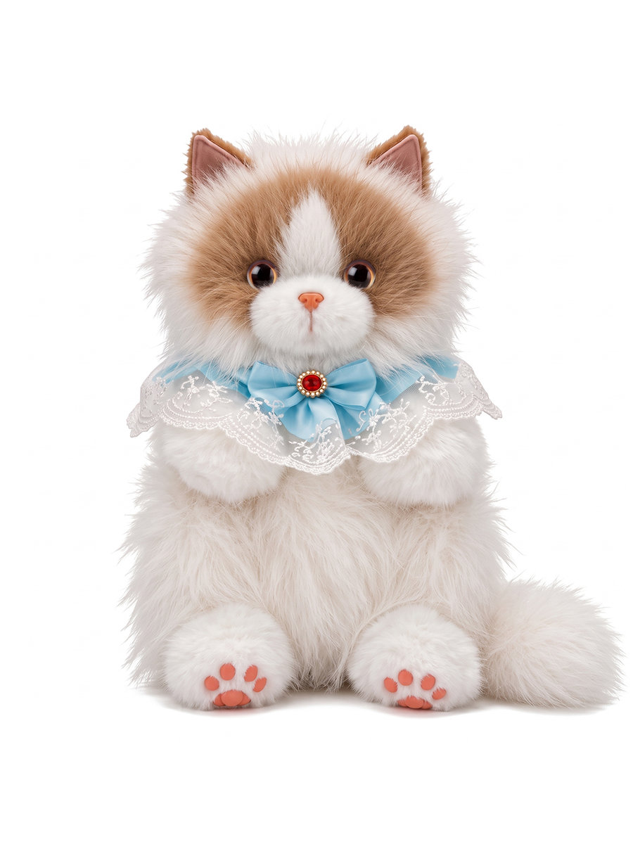Мягкая игрушка Maxitoys Кошечка бело-коричневая 40 см - фото 1