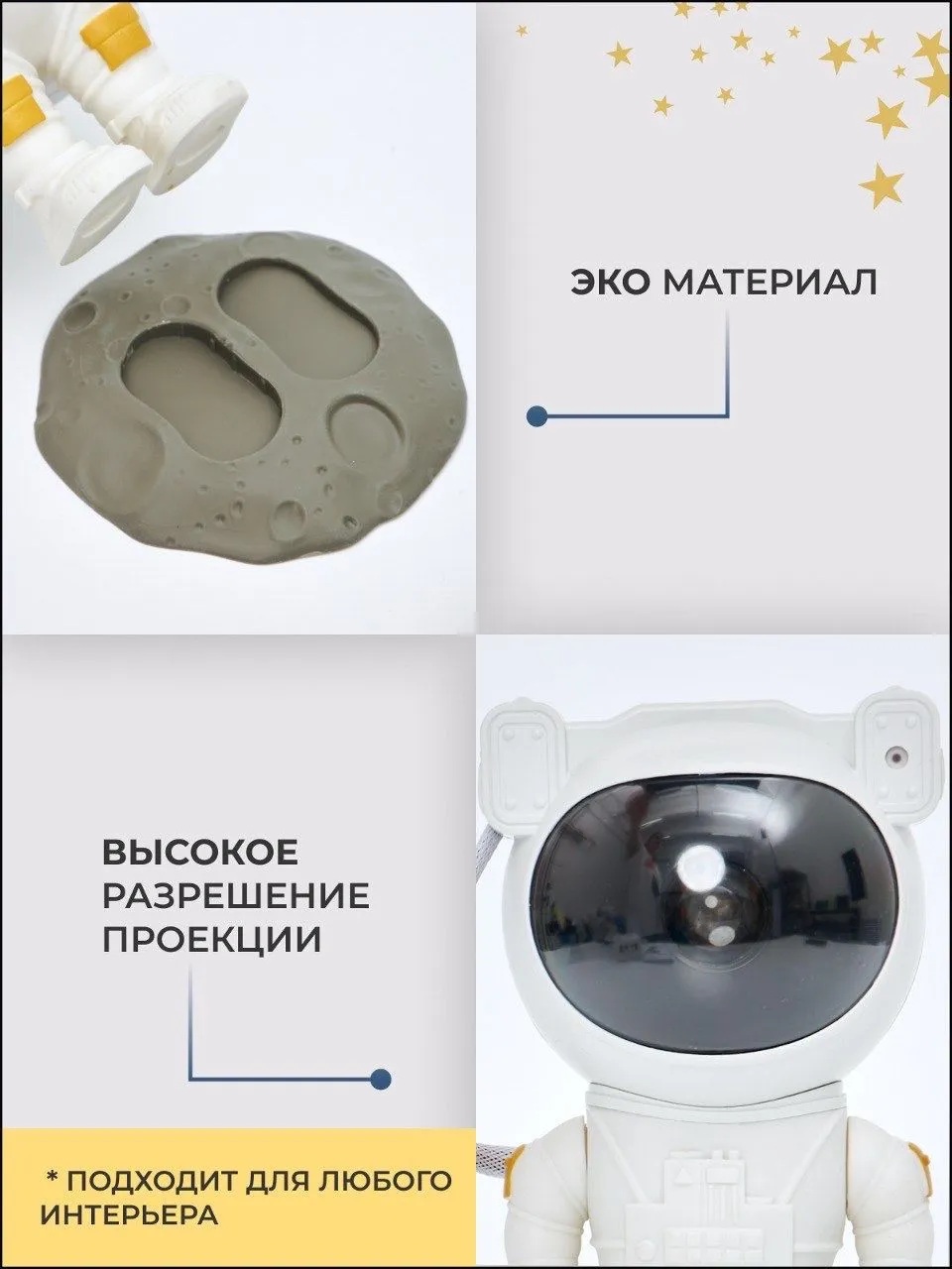 Проектор-ночник Космонавт big CASTLELADY светильник ForAll Cosmo - фото 7