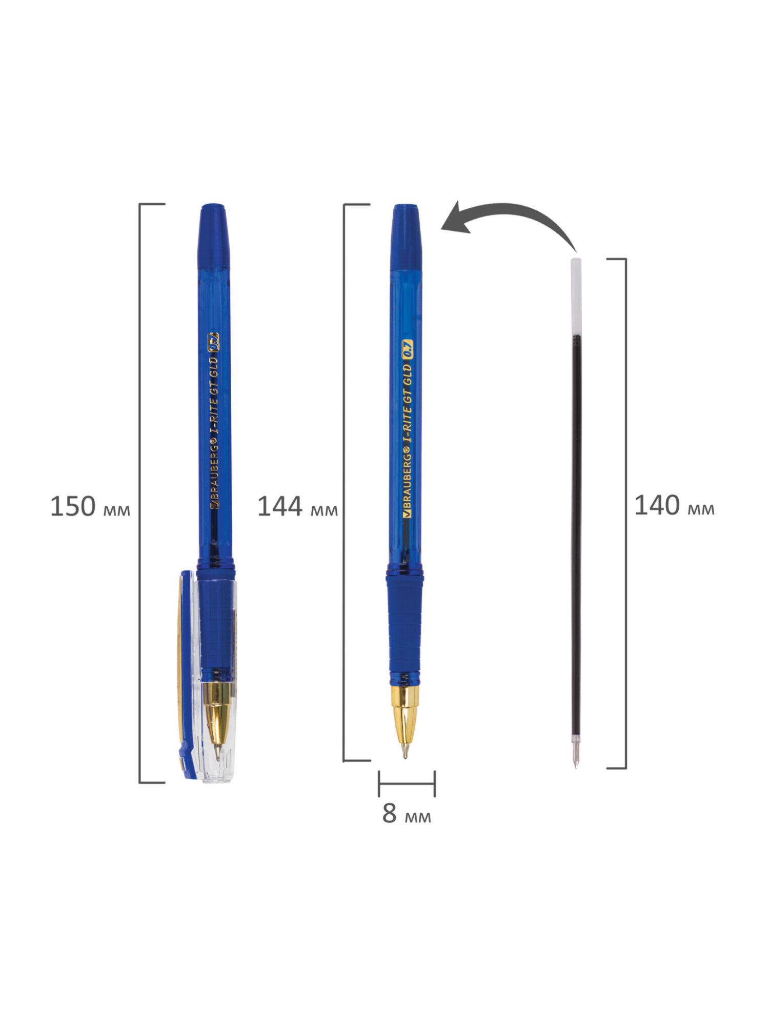 Ручка шариковая Brauberg 12 шт. - фото 12