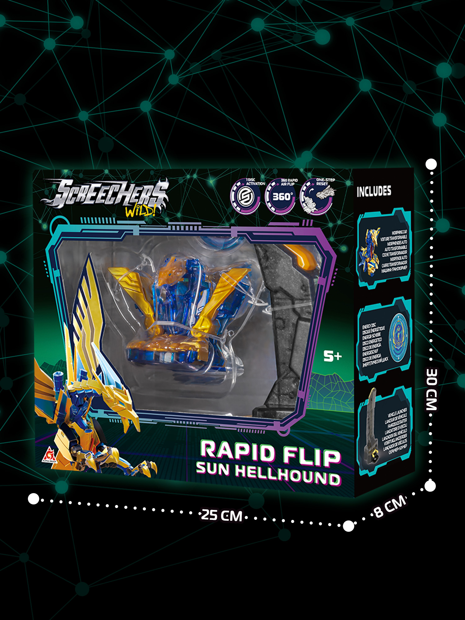 Игровой набор Screechers Wild Рэпидфлип Сан Хэллхаунд - фото 12
