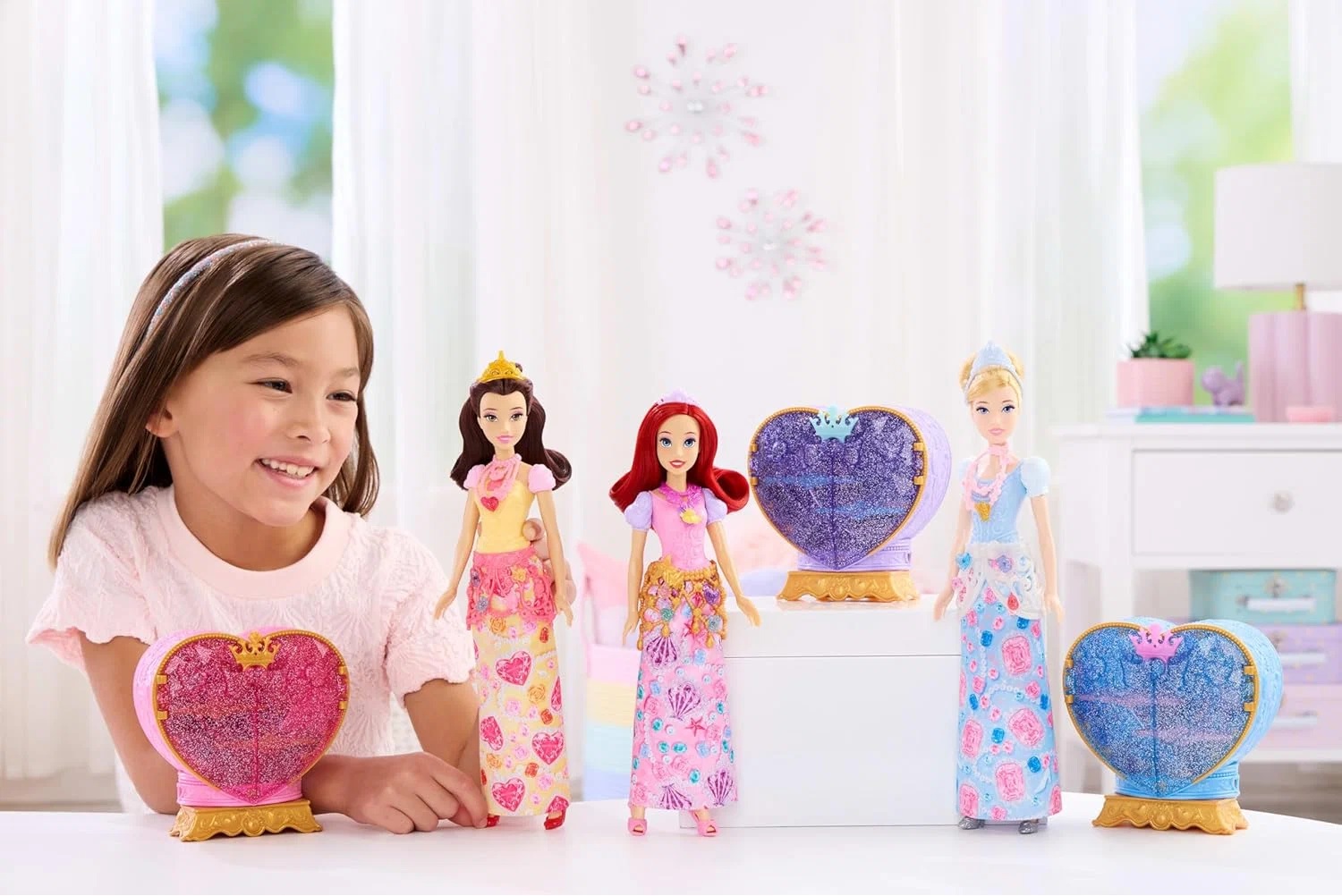 Кукла модельная Disney Princess Белль с аксессуарами и сюрприз высота 29 см JHL51 - фото 10