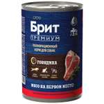 Корм для собак Brit Premium для всех пород с говядиной консервированный 410г