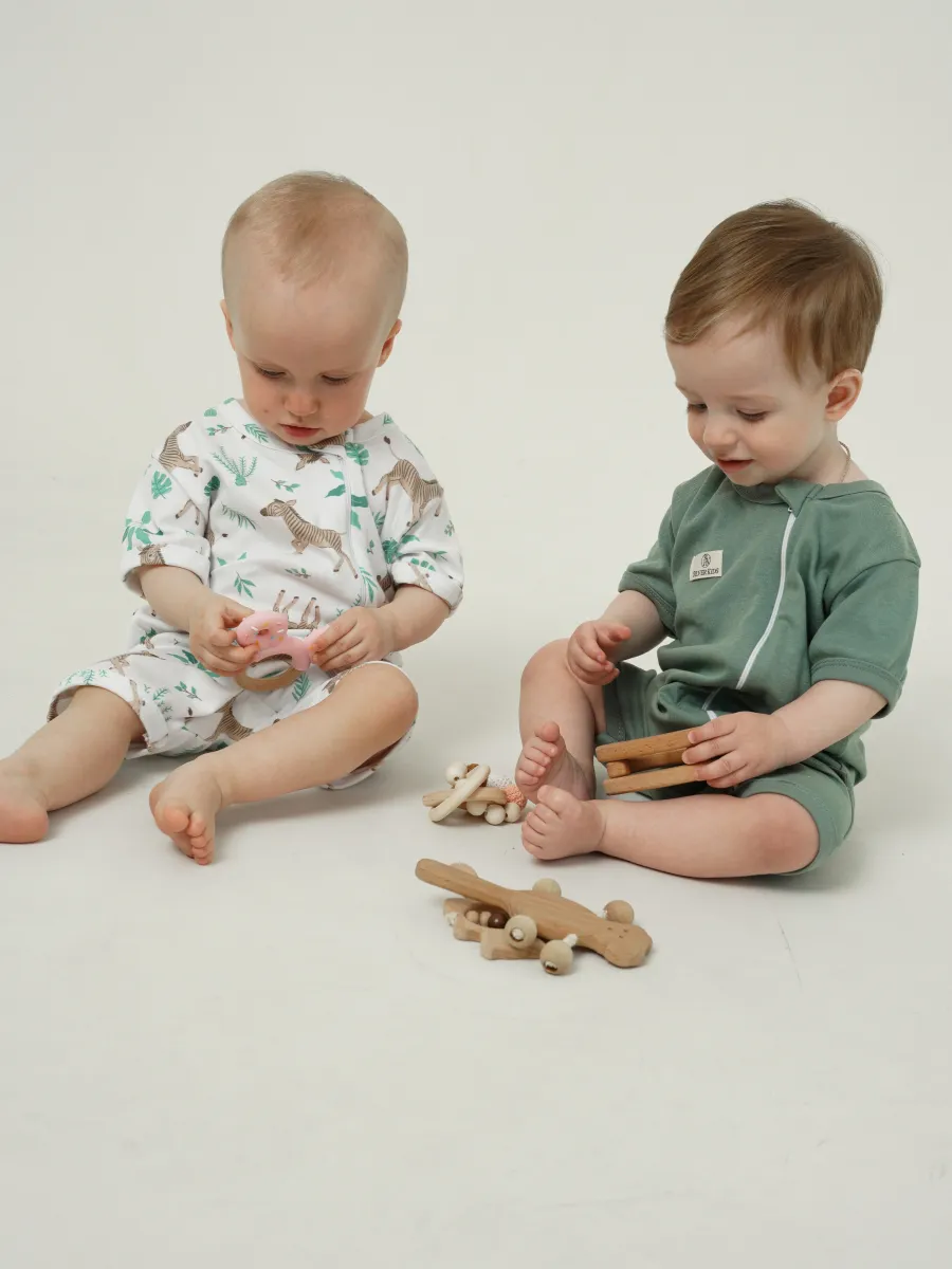 Песочник 3 шт Супер Пупс нбр/3пр/псчн/молн/ЗебралисточкиСветлыйхакиСлоны - фото 27