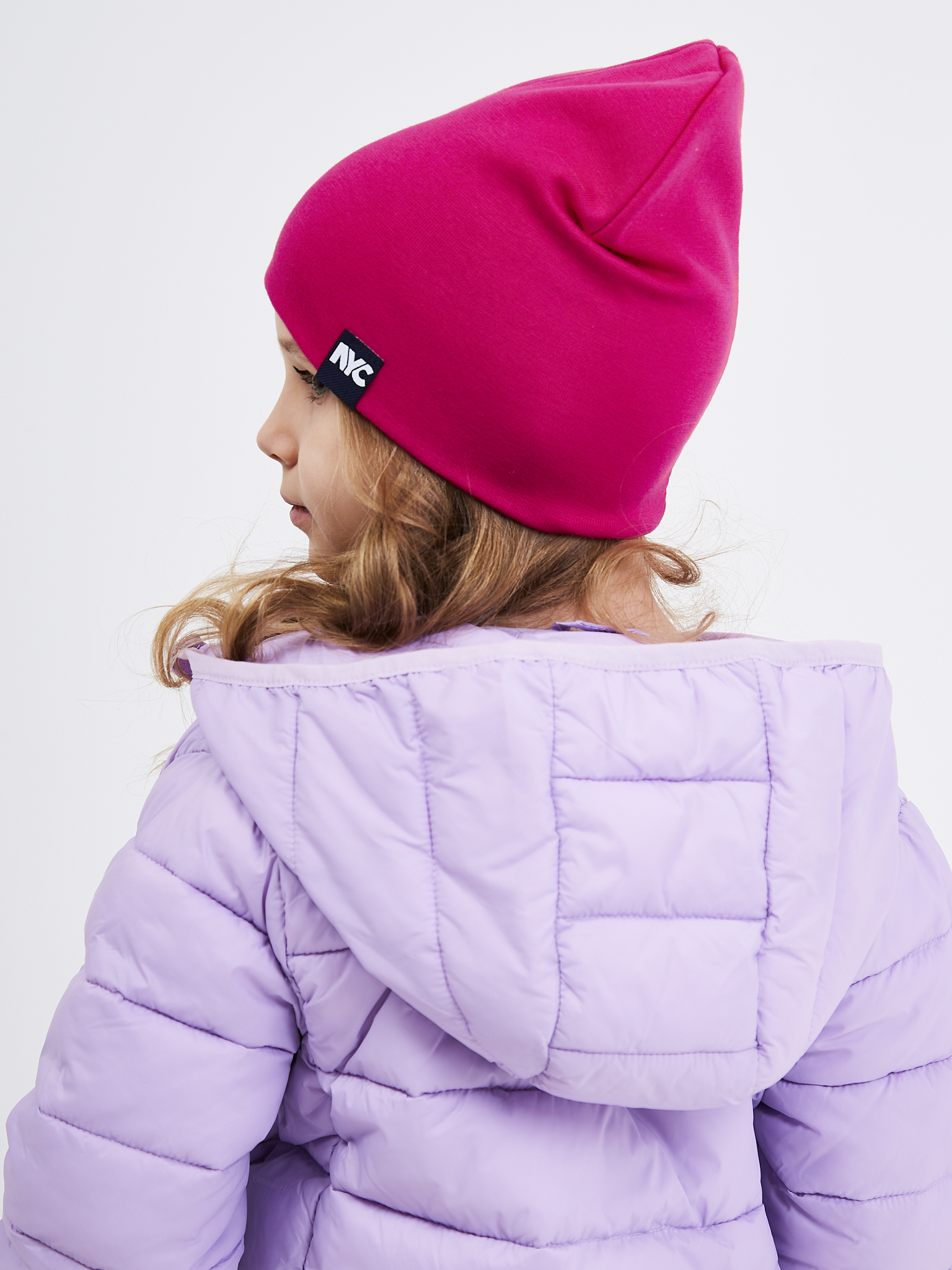 Шапка NYCkids NYC-H-067-plainG-fuchsia - фото 11