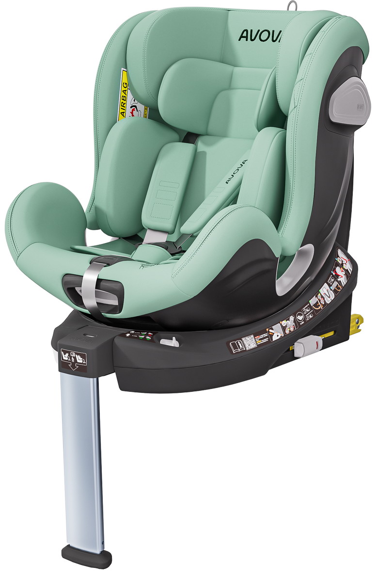 Автокресло Avova Swan Fix i-size Isofix 0+/1/2 (0-25 кг) зеленый - фото 1