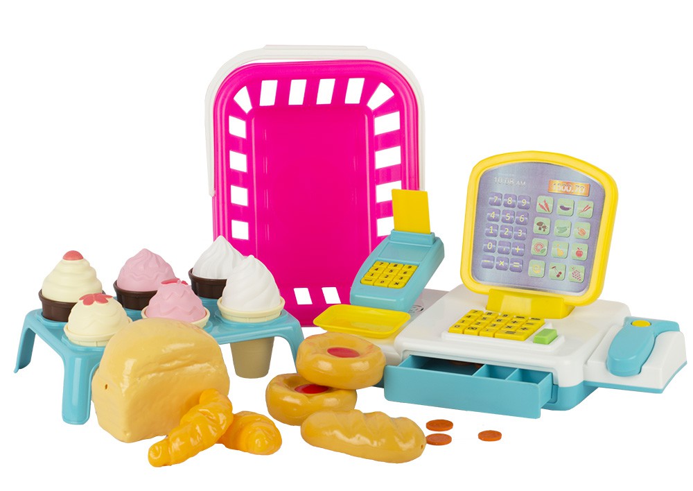 Игровой набор СТРОМ продукты, касса, тележки и корзинки - фото 10