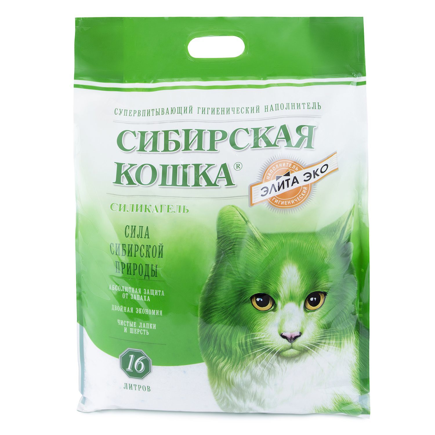 Наполнитель для кошек Сибирская кошка Элита Эко 16л - фото 1