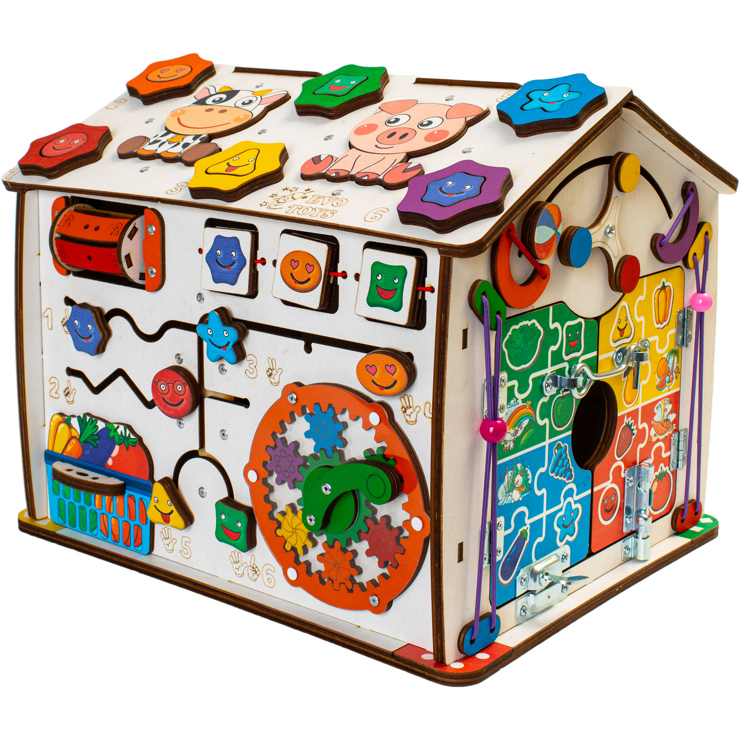 Игрушка Evotoys бизиборд Смайлики - фото 14