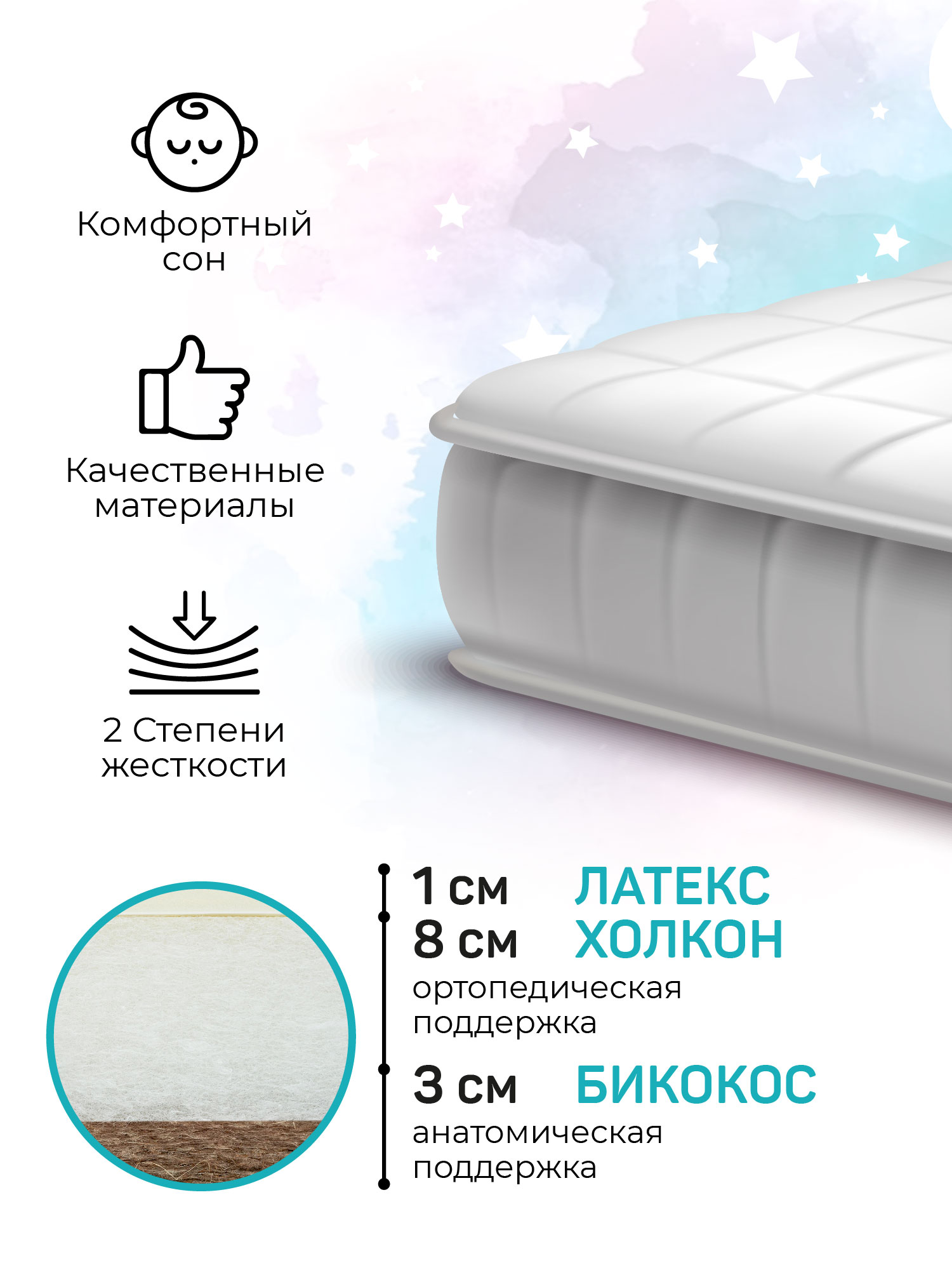 Матрас Amarobaby Bio Lat 120х60 - фото 2