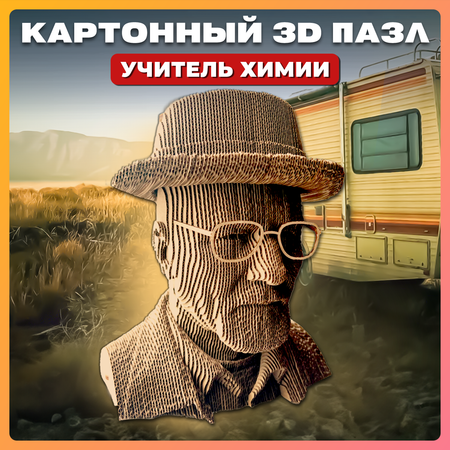 Конструктор QBRIX 3D картонный Учитель химии 20039