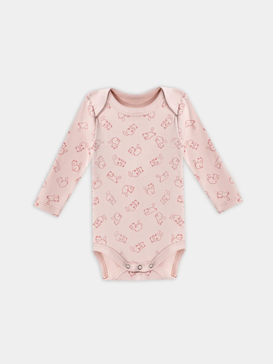 Боди 2 шт Mark Formelle (Марк Формэль) 13016-2/котики на розовом +альпаки на сером - фото 11