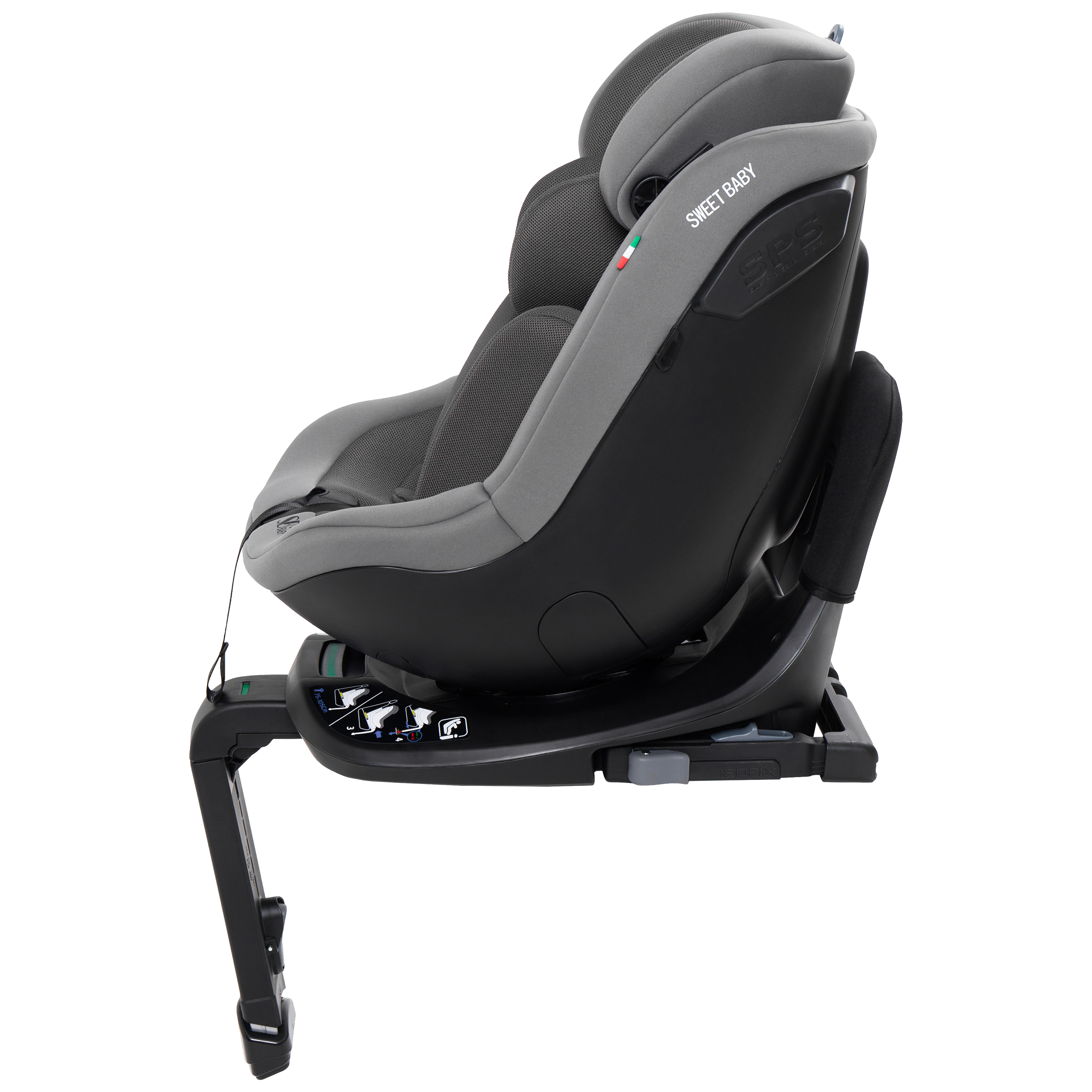 Автокресло Sweet Baby Odyssey B3 i-Size Dark Grey Isofix 0+/1 (0-18 кг) серый - фото 31