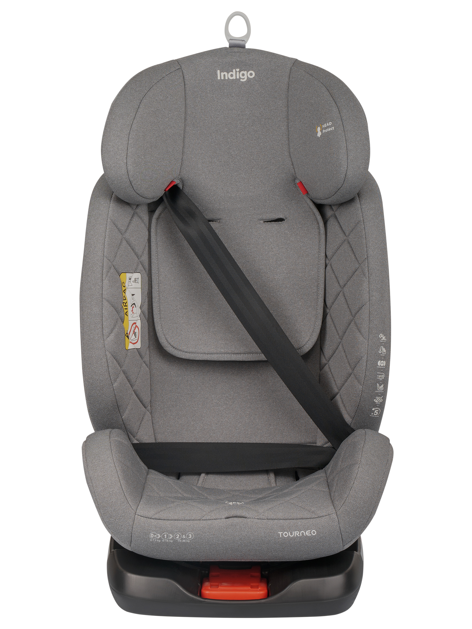 Автокресло Indigo Tourneo S Isofix 0+/1/2/3 (0-36 кг) серебряный - фото 34