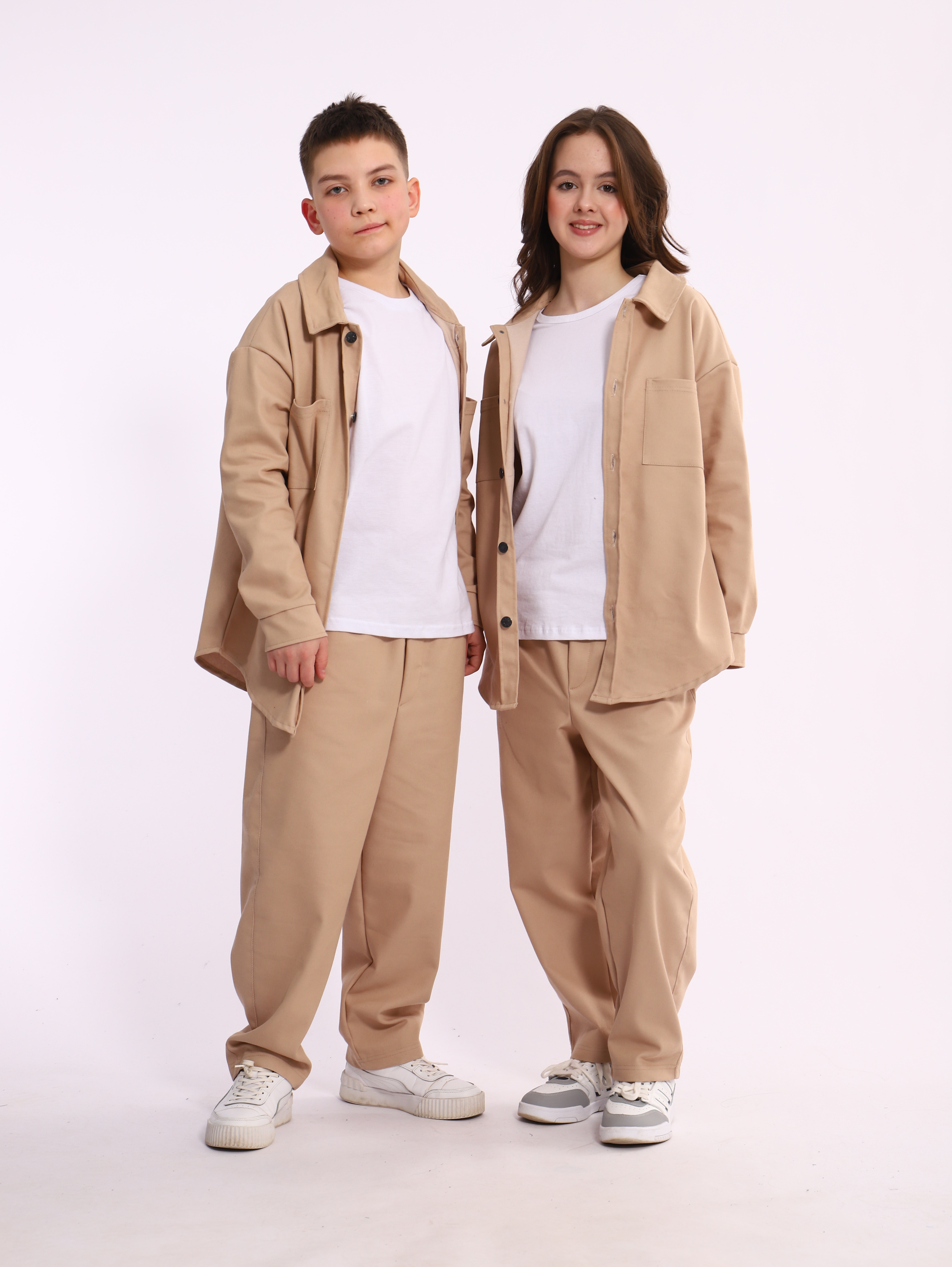 Костюм ЛАДОШКИ Комплект Деним бежевый - фото 4