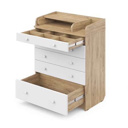 Пеленальный комод aton baby furniture Maks дуб канзас белый