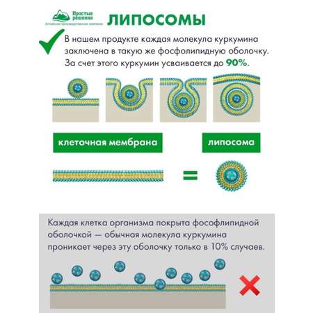 Концетраты пищевые Алтайские традиции Липосомальный куркумин Витамины для зрения веган 60 капсул