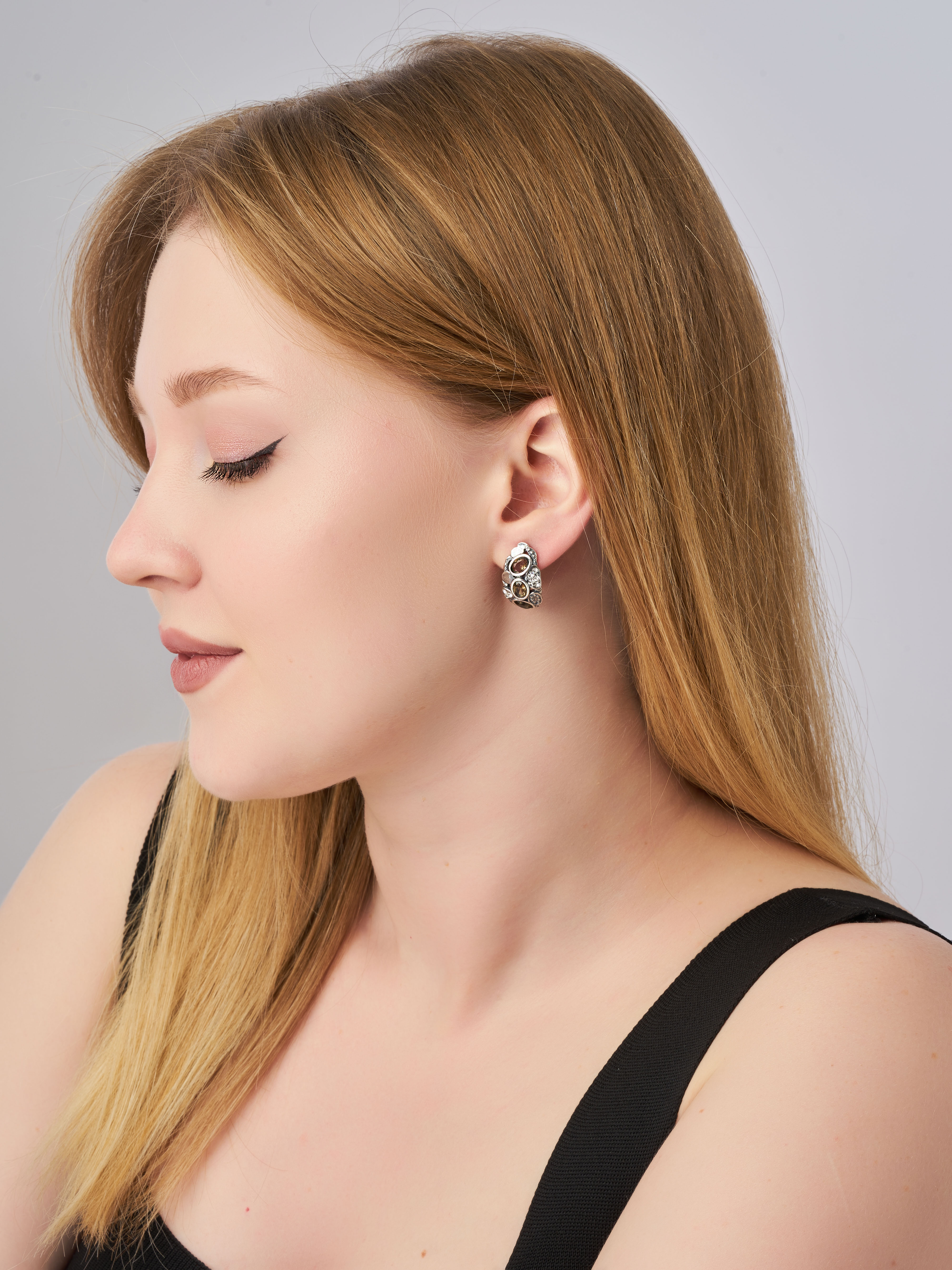 Серьги Shine and Beauty 80138-318-с-раухтопаз - фото 3