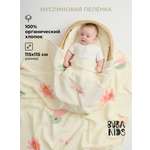 Пелёнка BUBA KIDS Кувшинка розовая муслин 115х115 см