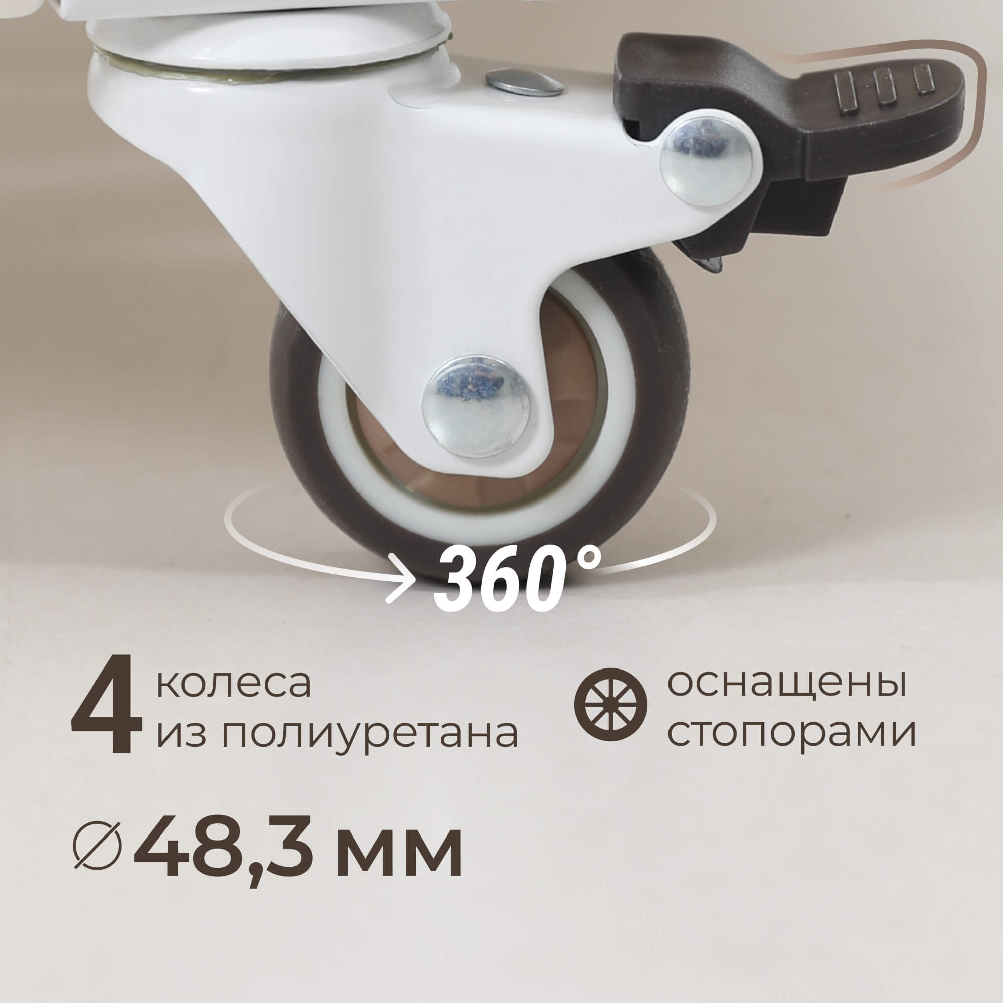 Детская кроватка UNIX Kids Premium White, без маятника (белый) - фото 10