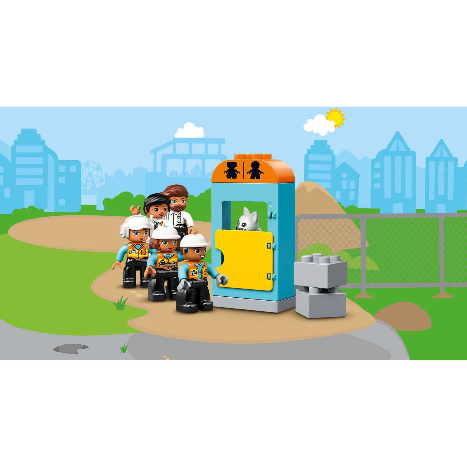 Конструктор LEGO DUPLO Башенный кран на стройке блочный - фото 12