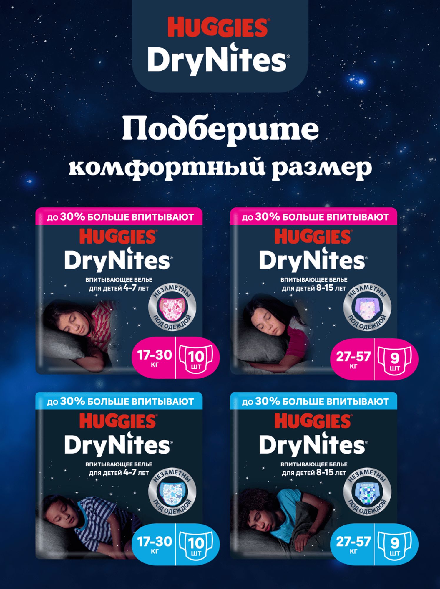 Трусики Huggies DryNites для мальчиков XXXL (17-30 кг) 10 шт. - фото 11
