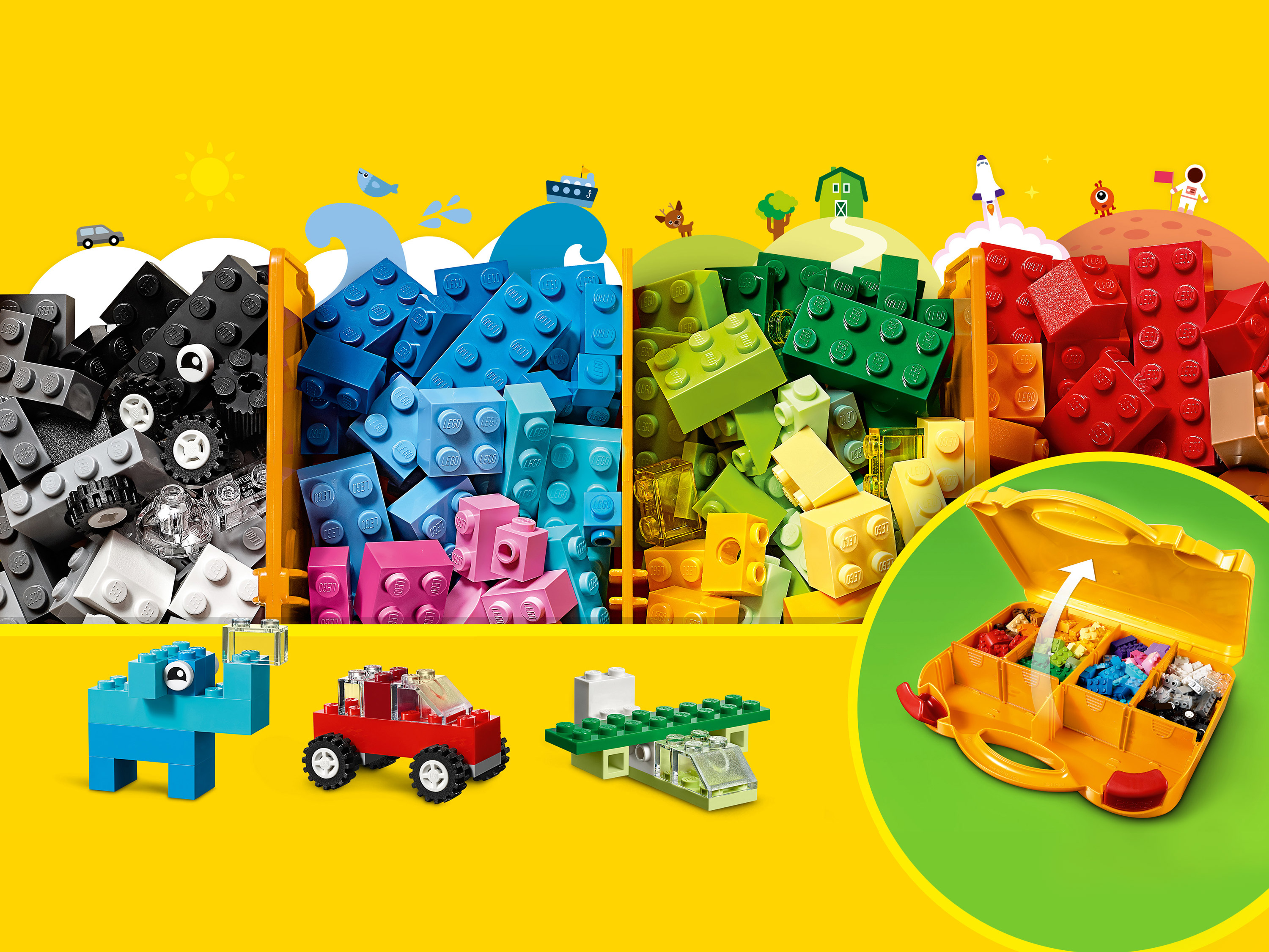 Конструктор LEGO Classic Чемоданчик 10713 213 дет. - фото 2