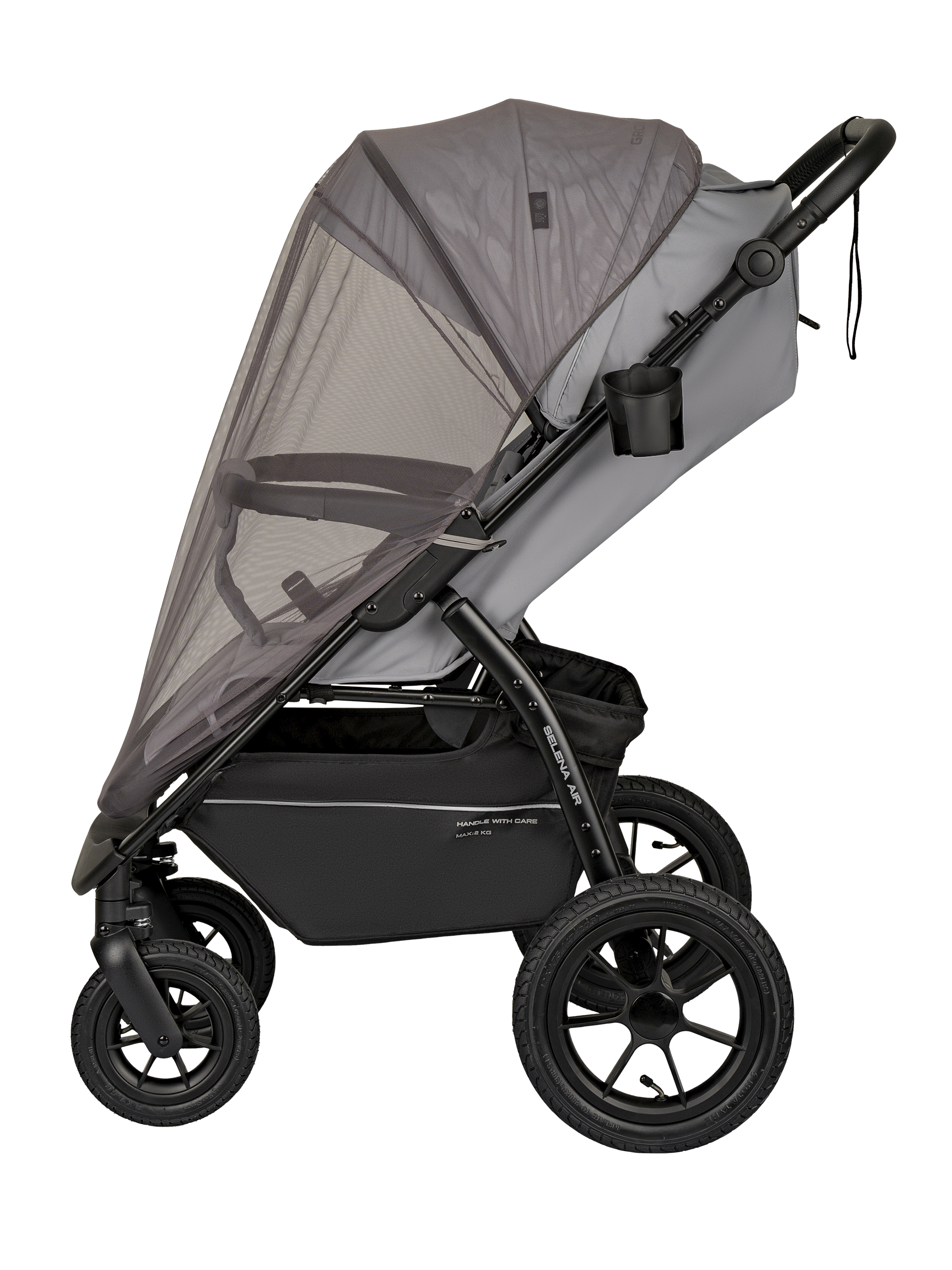 Коляска прогулочная JOVOLA SELENA Air 2025 с сумкой серый - фото 21