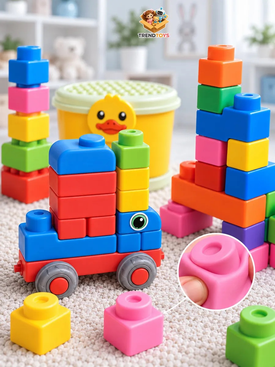 Конструктор TrendToys с контейнером мягкий 37 дет. - фото 8