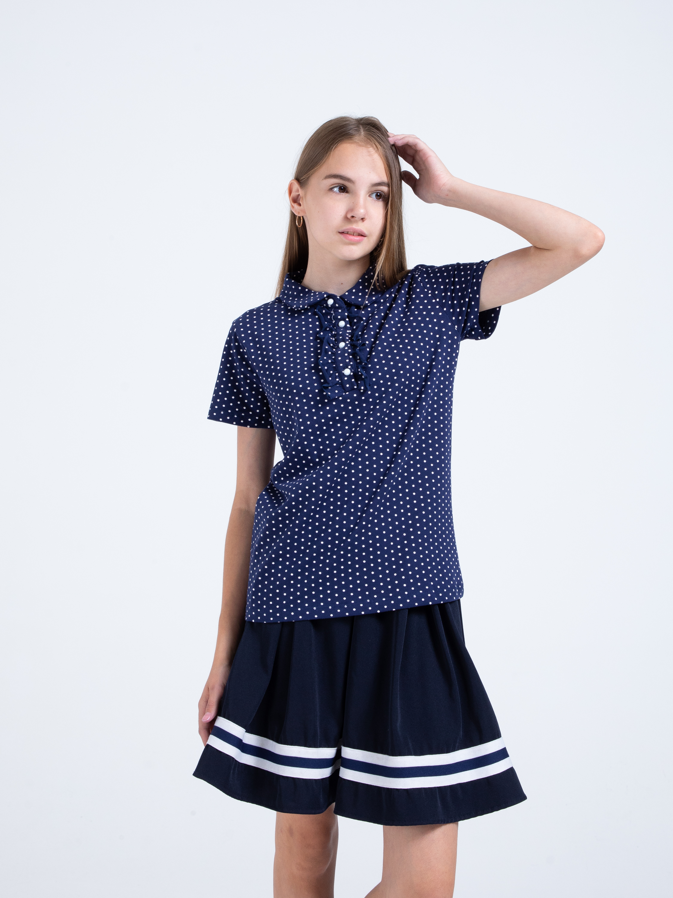 Блузка STELLA MODA 29407_темно-синий - фото 8