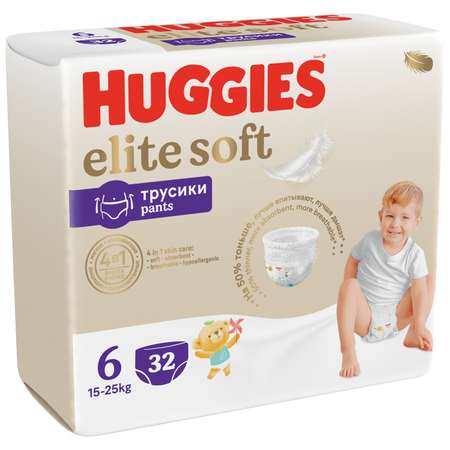 Трусики Huggies Elite Soft 6 (15-25 кг) 32 шт.