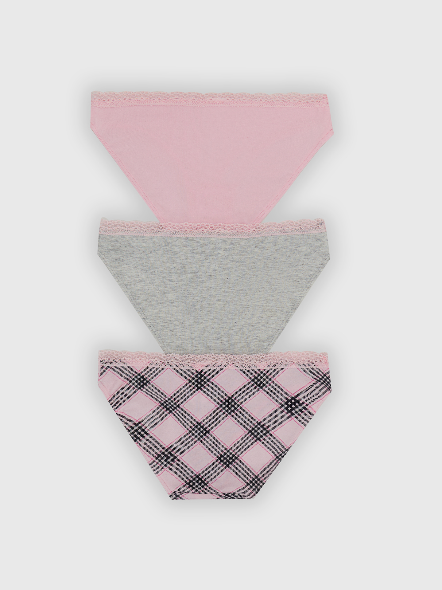 Трусы 3 шт Mark Formelle (Марк Формэль) 417750-3/клетка черно -розовая - фото 2