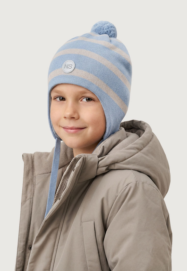 Изображение товара Демисезонная шапка NIKASTYLE для мальчика с велюровой подкладкой и мембраной