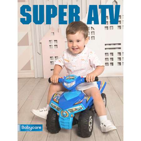 Каталка BabyCare Super Atv кожаное сиденье черный
