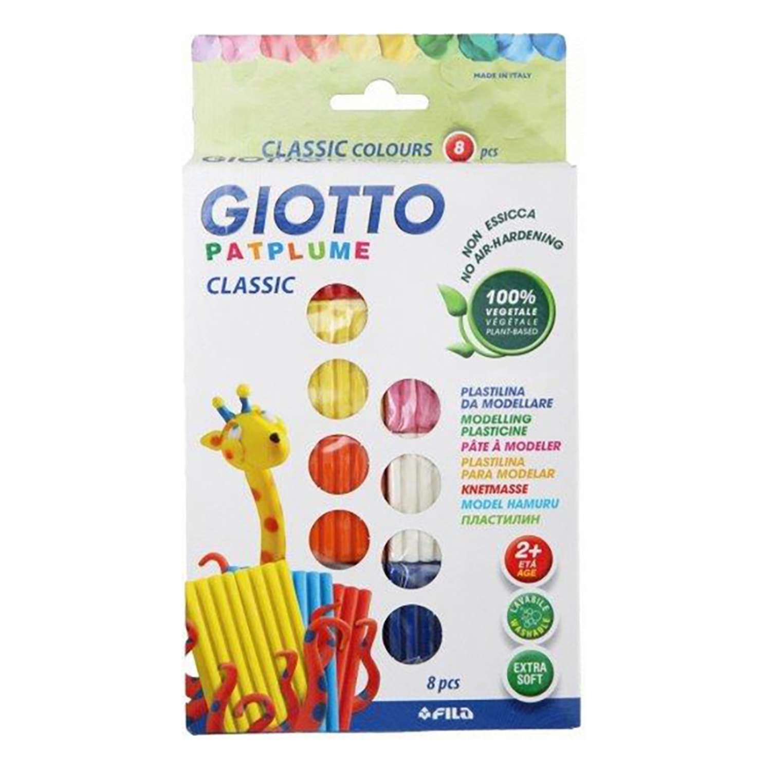 Пластилин GIOTTO 8 цв. - фото 1