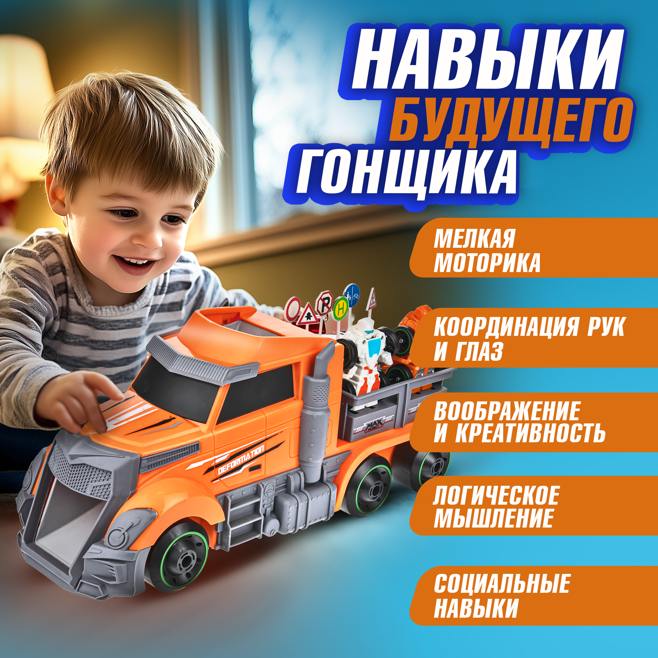 Игровой набор 1TOY Мой первый трансформер Т19434 - фото 7