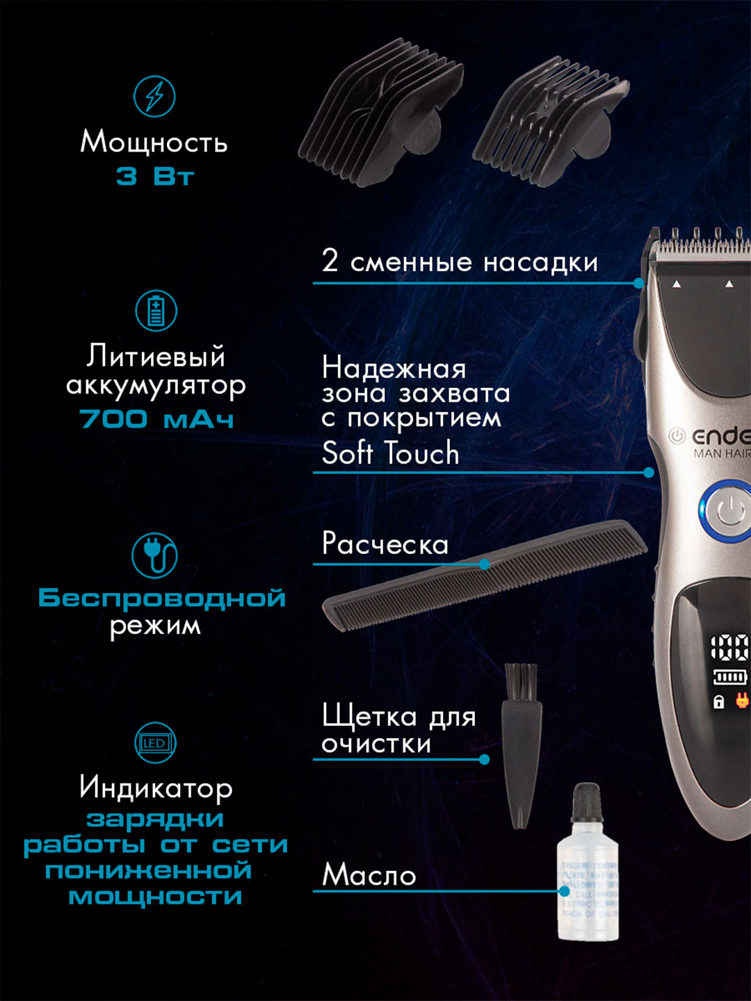 Машинка для стрижки ENDEVER Sven-985 - фото 2