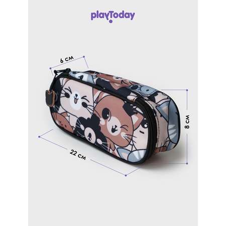 Пенал PlayToday Черный, серый