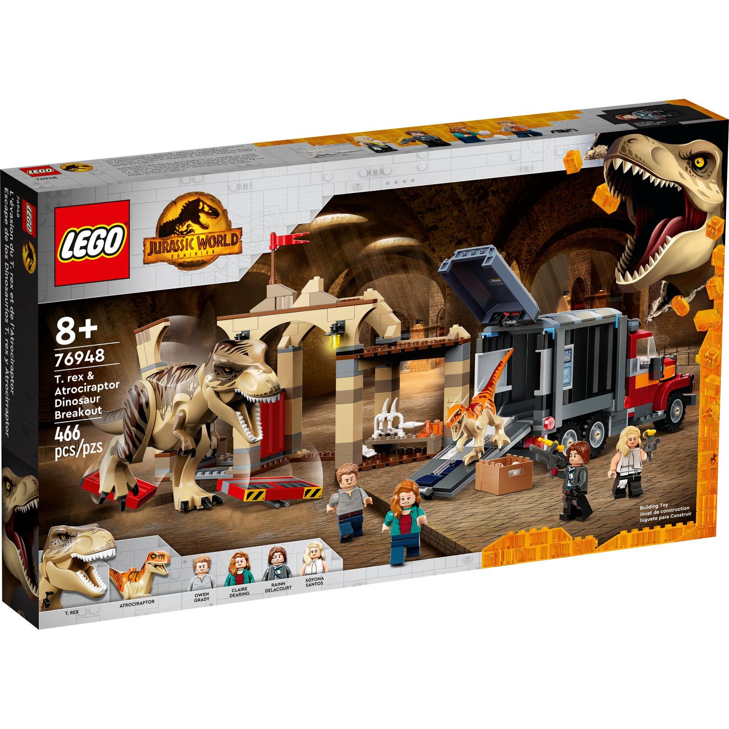 Конструктор LEGO Jurassic World Побег Атроцираптор Тираннозавр 466 дет. - фото 1
