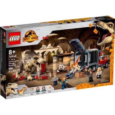 Конструктор LEGO Jurassic World Побег Атроцираптор Тираннозавр блочный