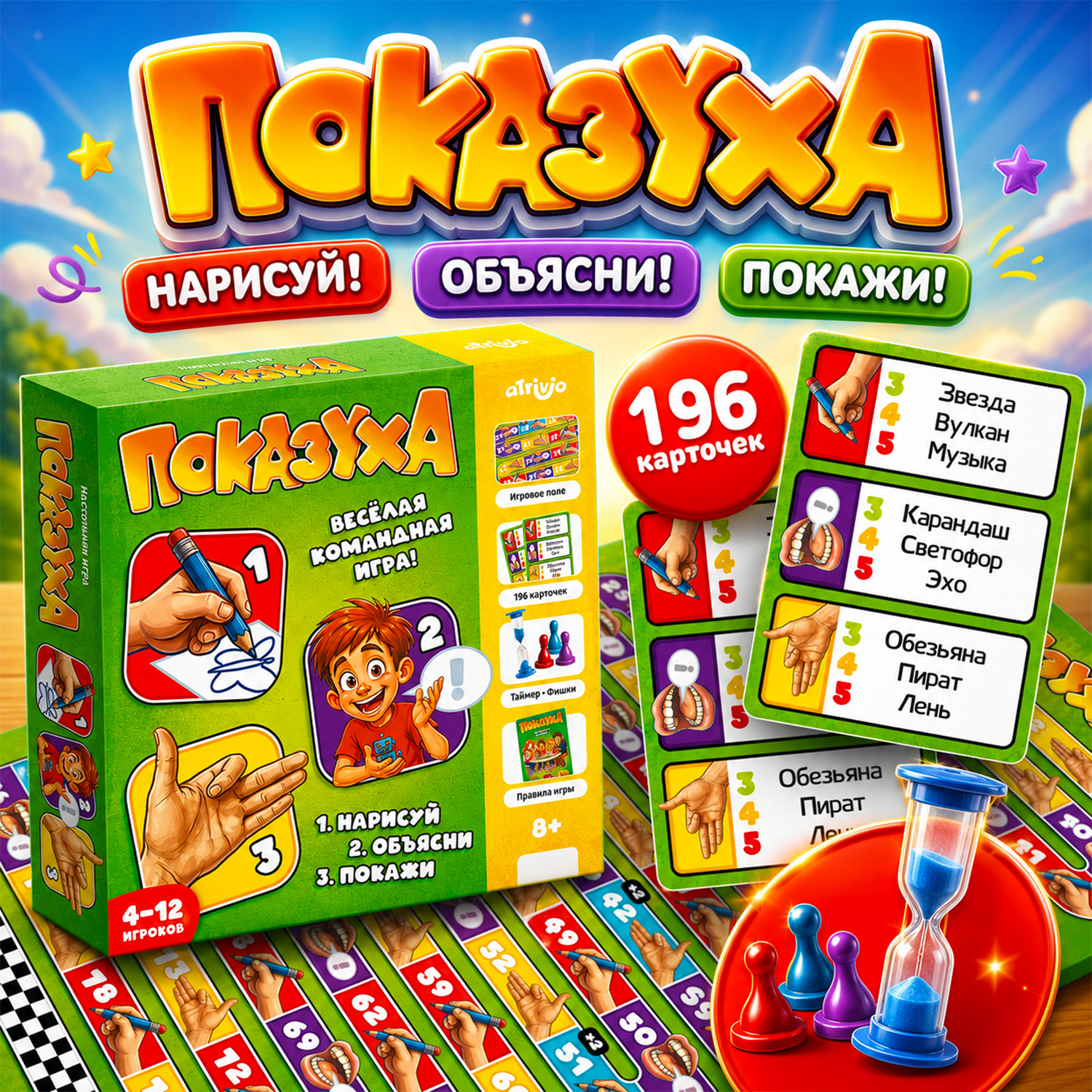 Настольная игра Attivio Крокодил Показуха - фото 2