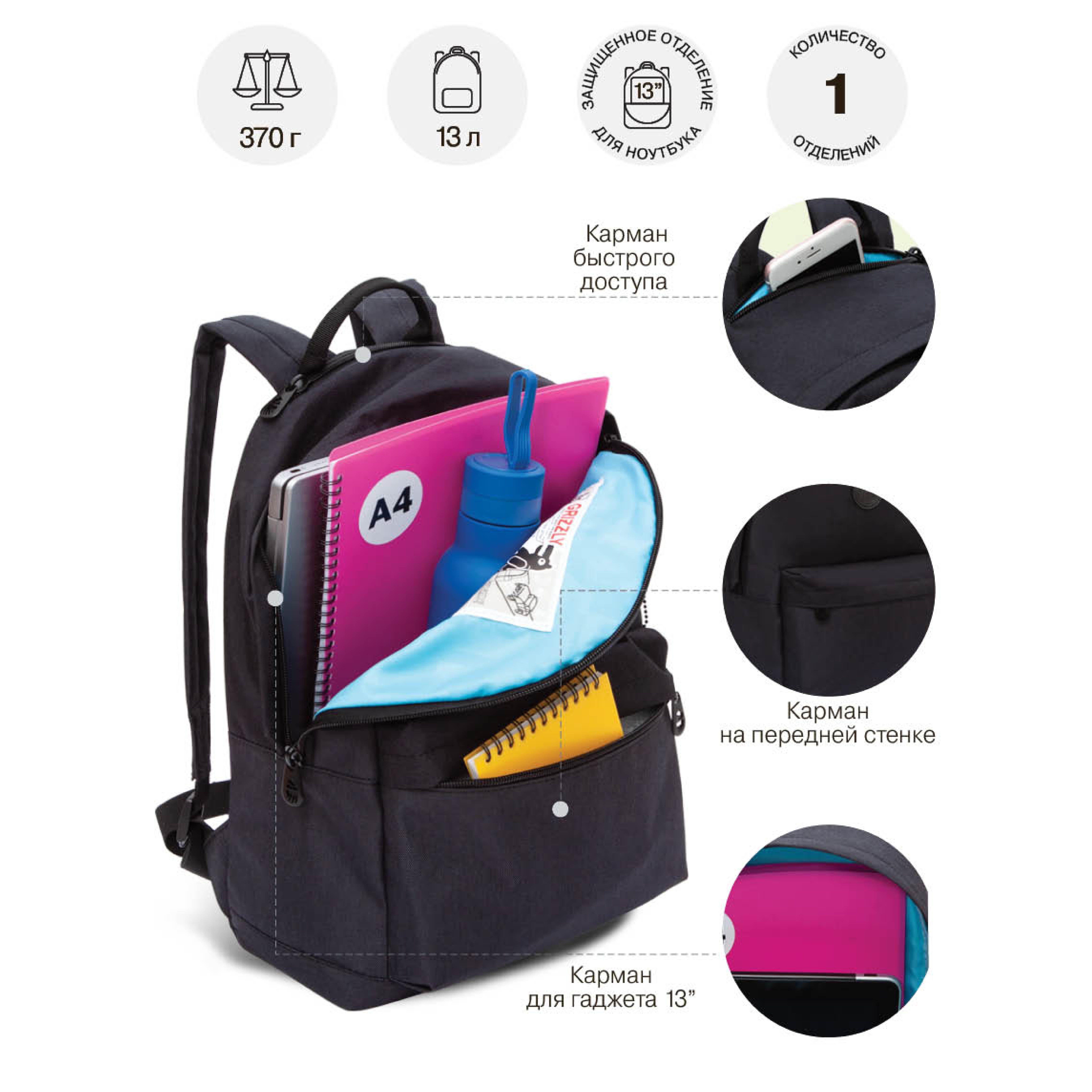 Рюкзак Grizzly для девочки - фото 8