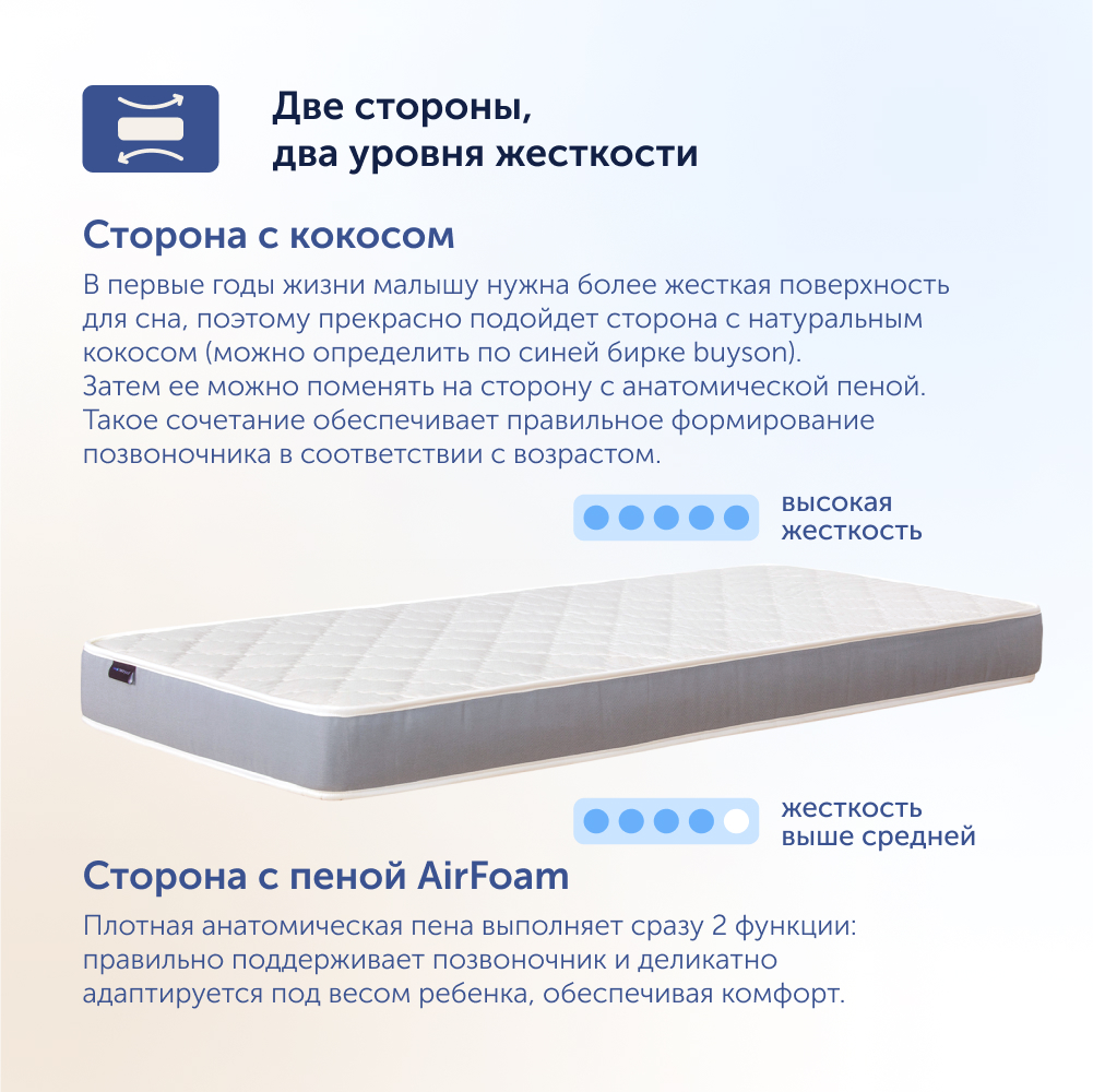 Матрас buyson BuyCute 140х70 - фото 3