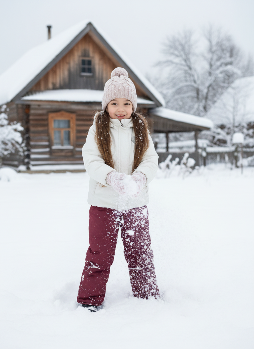 Полукомбинезон Arctic kids 60-015/1 бордо - фото 2