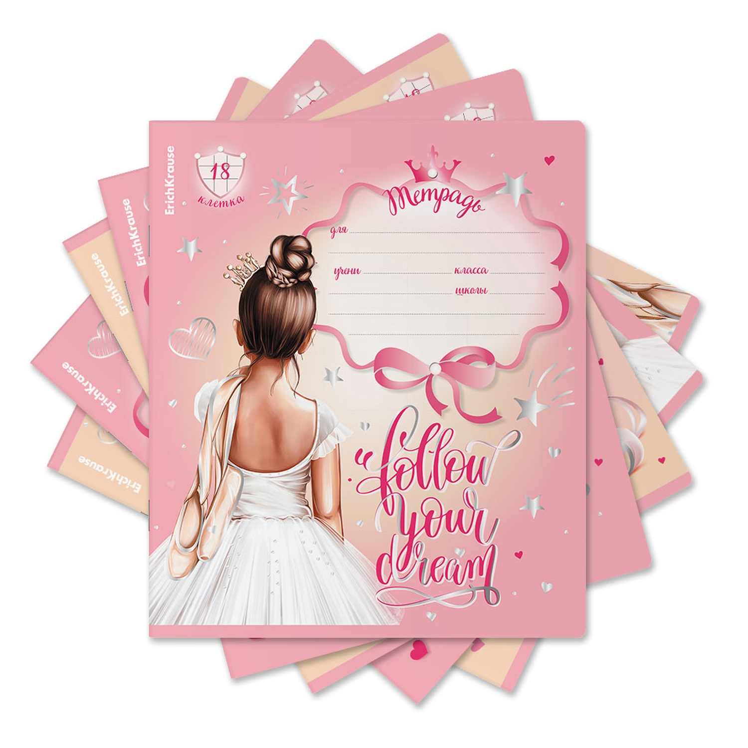 Тетрадь ErichKrause клетка 18 лист. в ассортименте - фото 2