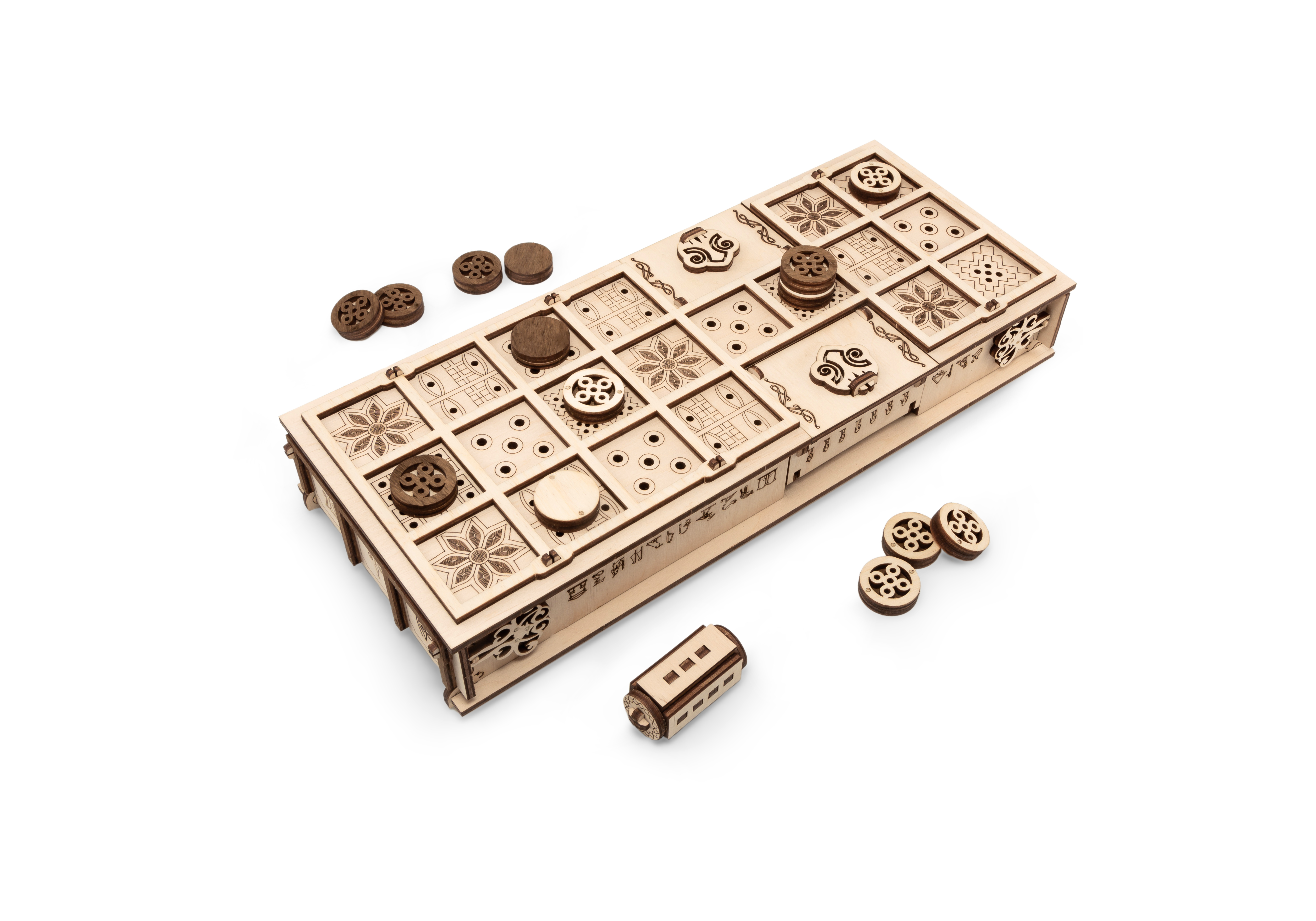 Конструктор Eco Wood Art Gameset Ур и Сенет деревянный 237 дет. - фото 18