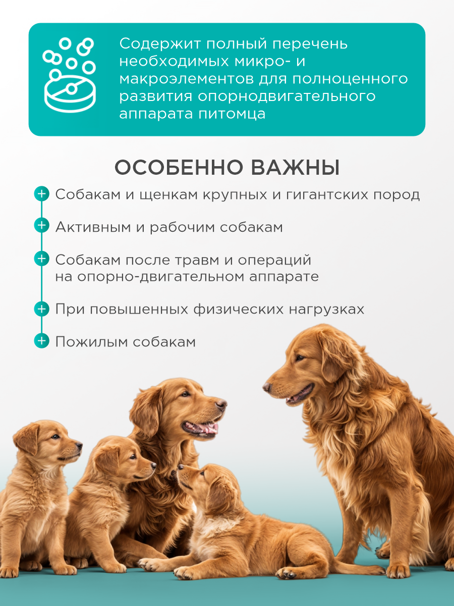 Витамины для собак и щенков GOODR HEALTH HONDRO PLUS для защиты суставов 70 таб. - фото 2