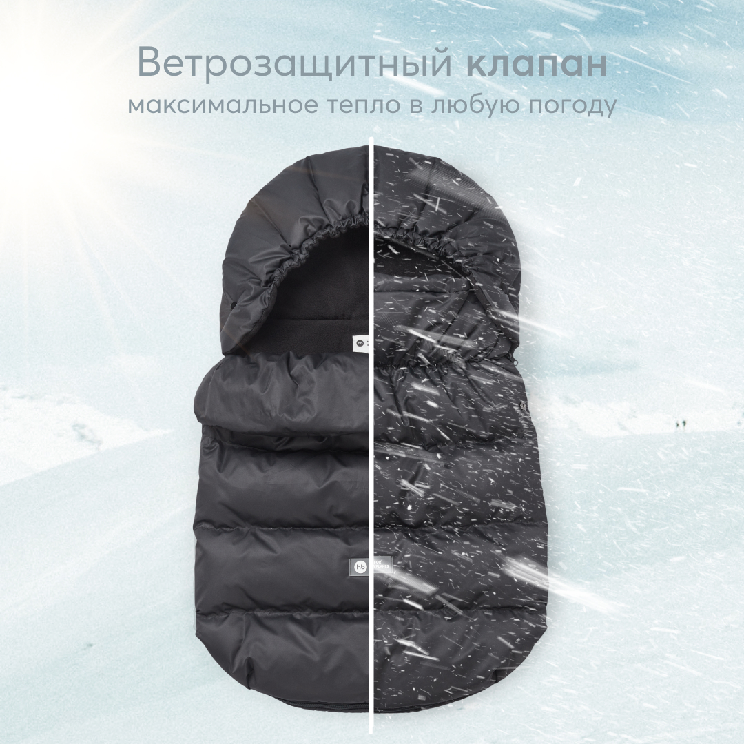 Конверт в коляску Happy Baby True black - фото 6