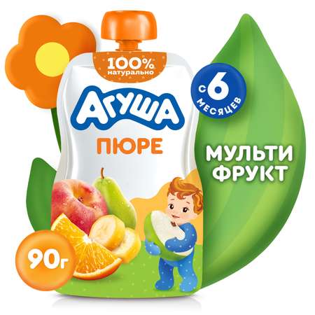 Пюре Агуша Мультифрукт с 6 мес 90 г