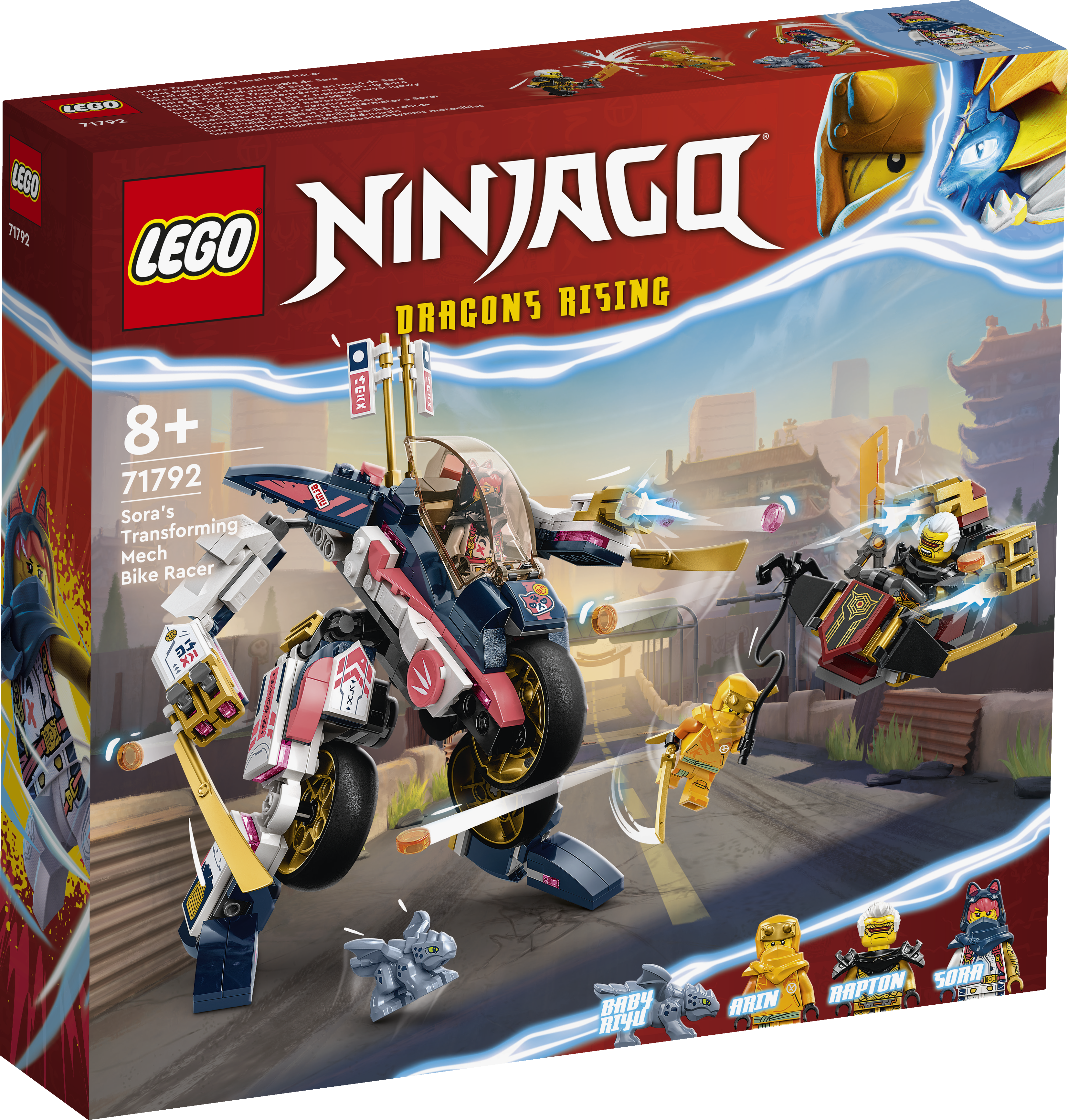 Конструктор LEGO NINJAGO Soras Transforming Mech Bike 384 дет. - фото 10